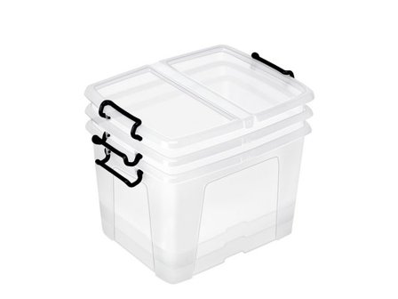 STRATA Strata HW674 förvaringslåda med lock 40L PP genomskinlig - Lyreco - Kontorsmaterial - Arkivering och kontorsförvaring - Förvaringslådor