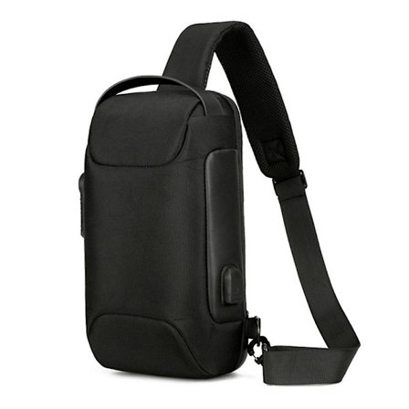 Antistöld Crossbody Sling Bag, Vattentät Bröstväska, Axelväska för Män och Kvinnor