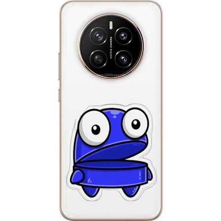 Kompatibel Mobilcover til Honor Honor Magic7 Blå tegneseriefigur med åbent udtryk og store øjne i sjov illustration