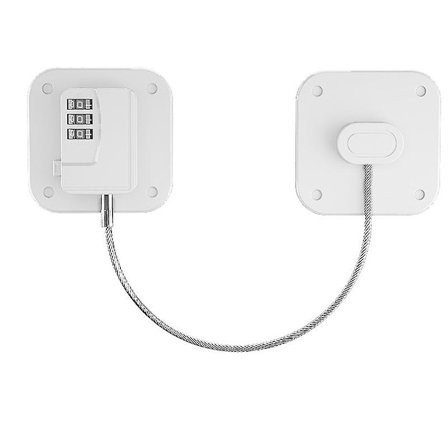 Kjøleskaplås for barn, barnesikring for kjøleskap, skap, vinduer og dører med kode, sterk selvklebende lås kabelbegrenser dør for kjøleskap, dører og 