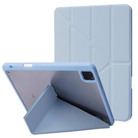 Fodral för iPad Pro 12,9-tum (2021)/(2020)/(2018) Surfplatta Auto Wake/Sleep Origami Ställ PU Läder + Akrylskydd