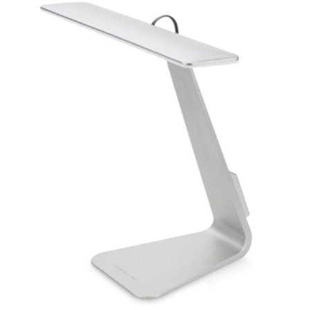 LED-skrivebordslampe, justerbar lysstyrke, ultratynd sammenklappelig bordlampe til læsning, studier og arbejde, sølv