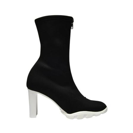Alexander McQueen, Scuba Soft Boots in Czarny Canvas Czarny, Kobieta, Rozmiar: 37 EU