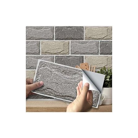 Vægflisesklistermærker, selvklæbende vandtætte vægfliser overførsler DIY 3D flisedekaler til hjem, badeværelse, boligindretning-