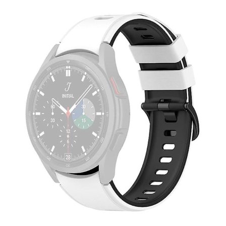 Tvåfärgat silikonarmband för Galaxy Watch4/5/6 40mm 44mm/Watch6 Classic 43mm 47mm/Watch 5 Pro 45mm
