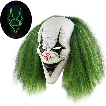 Skräck Halloween Clown Mask Vuxen Skräck Ondskefull Mördarclown Kostym Mask