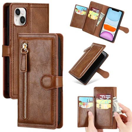 iPhone 13 - Plånboksfodral med 5 Kortplatser & Myntfack