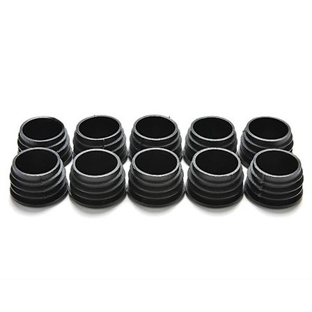10 stk. Svarte Plast Endekapsler Plugg Innsatser Propper For Rundt Rør Hfmqv