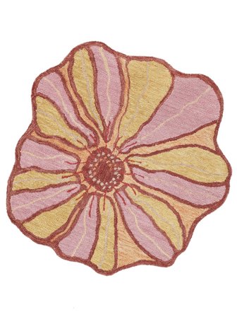 Květinový Dětský Koberec Dhalia - Růžová/Žlutá Ø 200 V Moderním Stylu