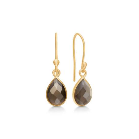 Frk. Lisberg, Sophie earrings smoke quartz Bruin, Dames, Maat:ONE Size