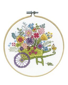 Kirjontapakkaus Taulu Kottikärryt-Design Works Crafts