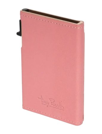 Tony Perotti Furbo Slim Cardholder With Outside Card Slot - Pink - ONE SIZE