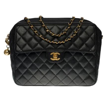 Chanel Vintage, Pre-owned Leather chanel-bags Zwart, unisex, Maat:ONE Size