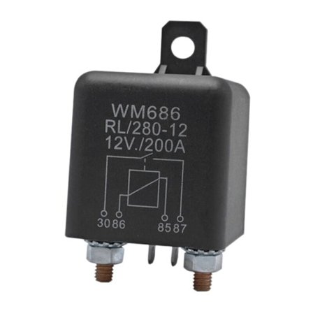 Akkuerotinrele 12V 4-napainen WM686 Auton käynnistysrele On/Off-kytkin Normaalisti avoin rele RL/280 200A
