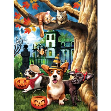 30x40cm 5D DIY Diamantmaleri Fuld, Halloween Serie#A, DIY Diamant Rhinestone