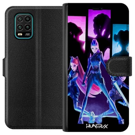 Kompatibelt Lommeboketui til Xiaomi Xiaomi Mi 10 Lite 5G Futuristisk jente gruppe illustrasjon med neonlys og sterke farger i sci-fi estetikk