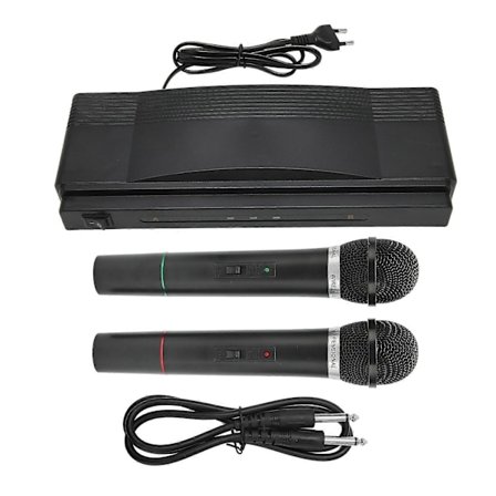 Langaton mikrofoni, 10 metrin kantama, 2,4G, kädessä pidettävä, johdoton, kaksoisdynaaminen mikrofoni karaokejuhliin ja konferensseihin