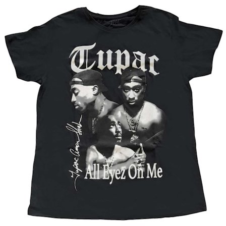 Tupac Shakur Dam/Kvinnor All Eyez On Me Bomull T-shirt 8 UK B
