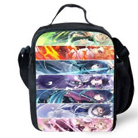 Tredelt skolesekksett for grunnskole- og ungdomsskoleelever, anime-ryggsekk, barneskolesekk, pennal, skulderveske, matpose