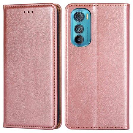 SKALO Motorola Edge 30 5G Plånboksfodral i PU-Läder - Roséguld Rosa guld