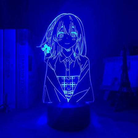Kanojo Okarishimasu Sumi Sakurasawa LED-yövalo makuuhuoneen sisustukseen lahjaksi Anime 3D-lamppu Sumi Vuokraa tyttöystävä