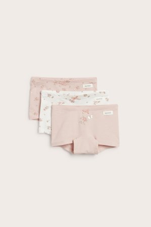Newbie | Bokserki w róże, 3-pak Różowy 86/92 | Różowy