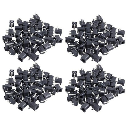 180 stk DC-strømuttak 2,1 mm x 5,5 mm sylindrisk PCB-montering DC-005