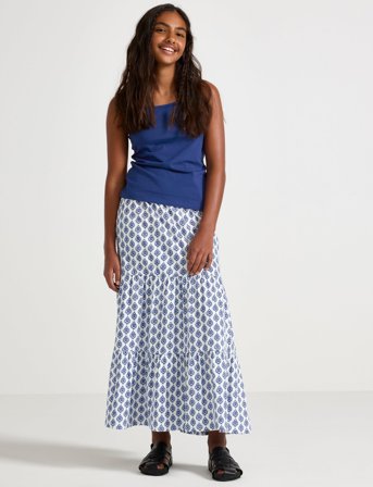 Lindex Skirt Maxi Jersey - Navy - 152