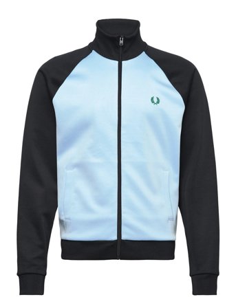 Contrast Sleeve Track Jkt Blue Fred Perry