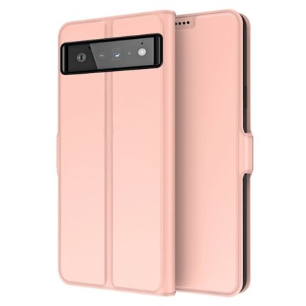 Glat og tyndt premium Google Pixel 6 Pro læderetui - Rødguld