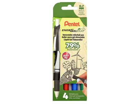 PENTEL Gelpenna EnerGel BL77 0,7 s.färg 4/fp - Lyreco - Kontorsmaterial - Pennor - Gelpennor