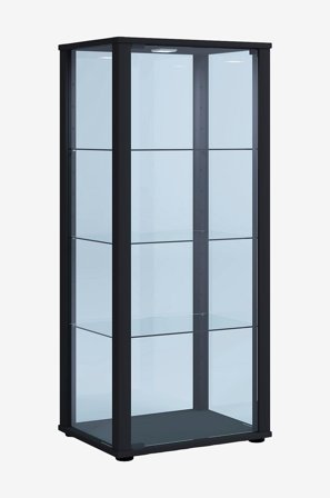 VCM - Vcm Golvstående vitrinskåp Kavisa M - Svart - Skåp - Från Homeroom