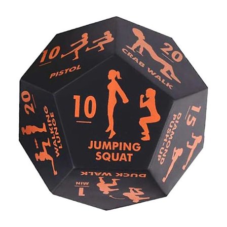 Dice D'TRATOR, Fitness Terninger Sæt – Multifunktionelt Hjemmetræningsudstyr til Kvinder Postnatal Recovery Mænd Orange(sh)