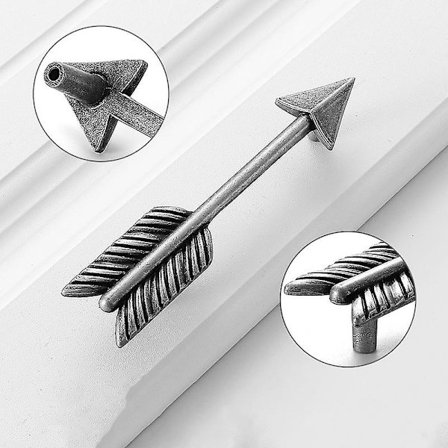 2 stk. Amorspil-håndtak i børstet finish, enkle skapdørhåndtak, møbelhåndtak, enkelt hull, solid legering, slitesterk, for skuffer, skap, skap, 