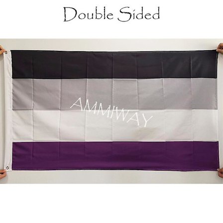 Aseksuell LGBTQ Pride-flagg i alle størrelser, dobbeltsidig