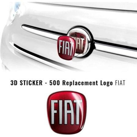 Klistermärke - Fiat - 500 - 3D - Flexibel - Icke-original - FQ-