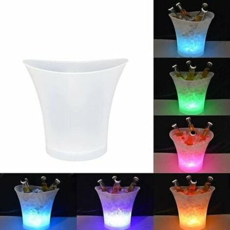 Ishinkorg, 5l Champagne-hink med LED automatisk färgkurvdesign, Ip65 vatten