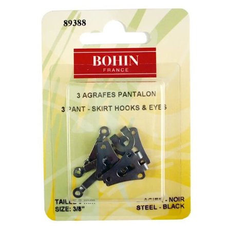 Svart byxklämma 9 mm x 3