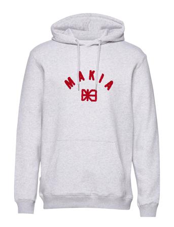 Brand Hooded Sweatshirt Hoodie Grå Makia