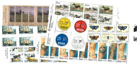 Åland - 6 Hæfter og 1 miniark