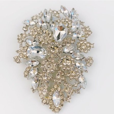 Krystal Rhinsten Blomster Broche Nål til Kvinder Trend Banket Tilbehør Frakke Broche