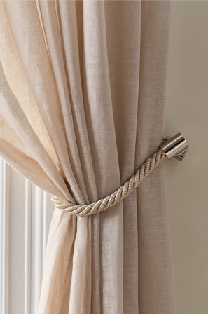 Jotex - Gardinbånd Med 2-pakk Beige/sølv - BRAD - Kjøp Gardinholdere hos Jotex