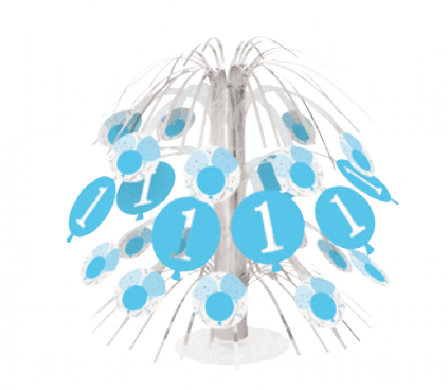 1-årskalas bordsdekoration Blå Prickar