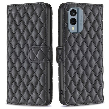 Matt Nokia X30 fodral med rombmönster - Svart