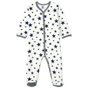 Kids - Petit Bateau White Star Print Baby Grow 9 Months - All in ones - 9 months - White