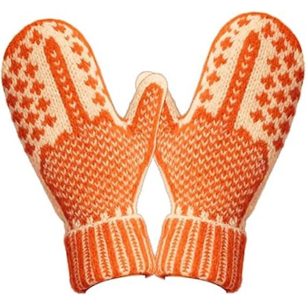 Frække Liste Handsker: Sjove langefingerhandsker med en skjult attitude, komfortabel jule strik - orange