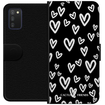 Yhteensopiva Lompakkokotelo Samsung Samsung Galaxy A03s Cactus and Friends - Handdrawn Love Chaos