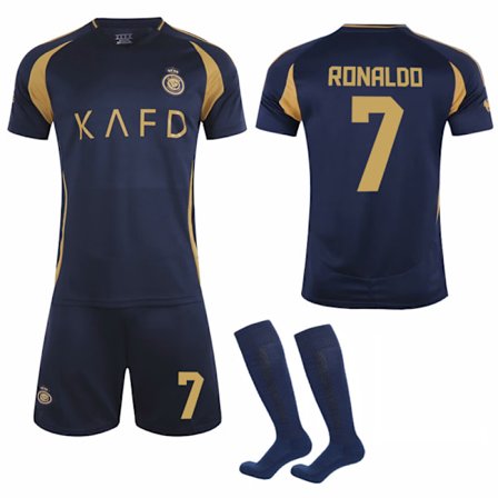 2024-2025 Al-Nassr FC Udebane Børne Voksen Fodboldtrøjer Nr.7 Ronaldo M