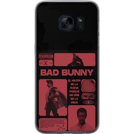 Kompatibel Mobilcover til Samsung Galaxy S7 Bad Bunny NFL-inspireret skjoldlogo med amerikansk fodbold og stjerner