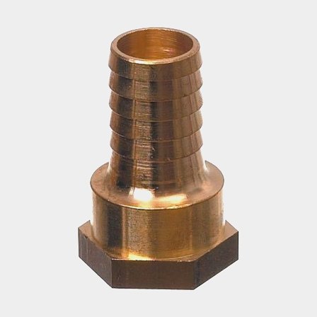 Slangnippel Guidi Hose Connecter Female, messing, 1/2" G (BSP) (intern) naar 19 mm (3/4") slang